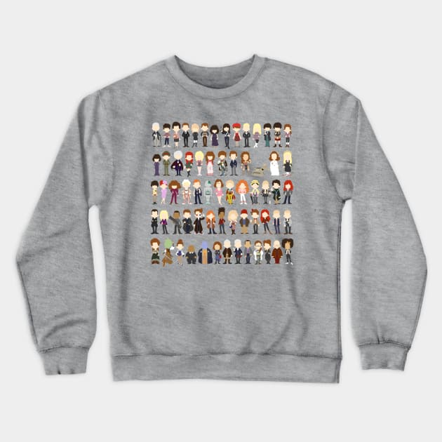 Who and friends Crewneck Sweatshirt by SpacebatDesigns 